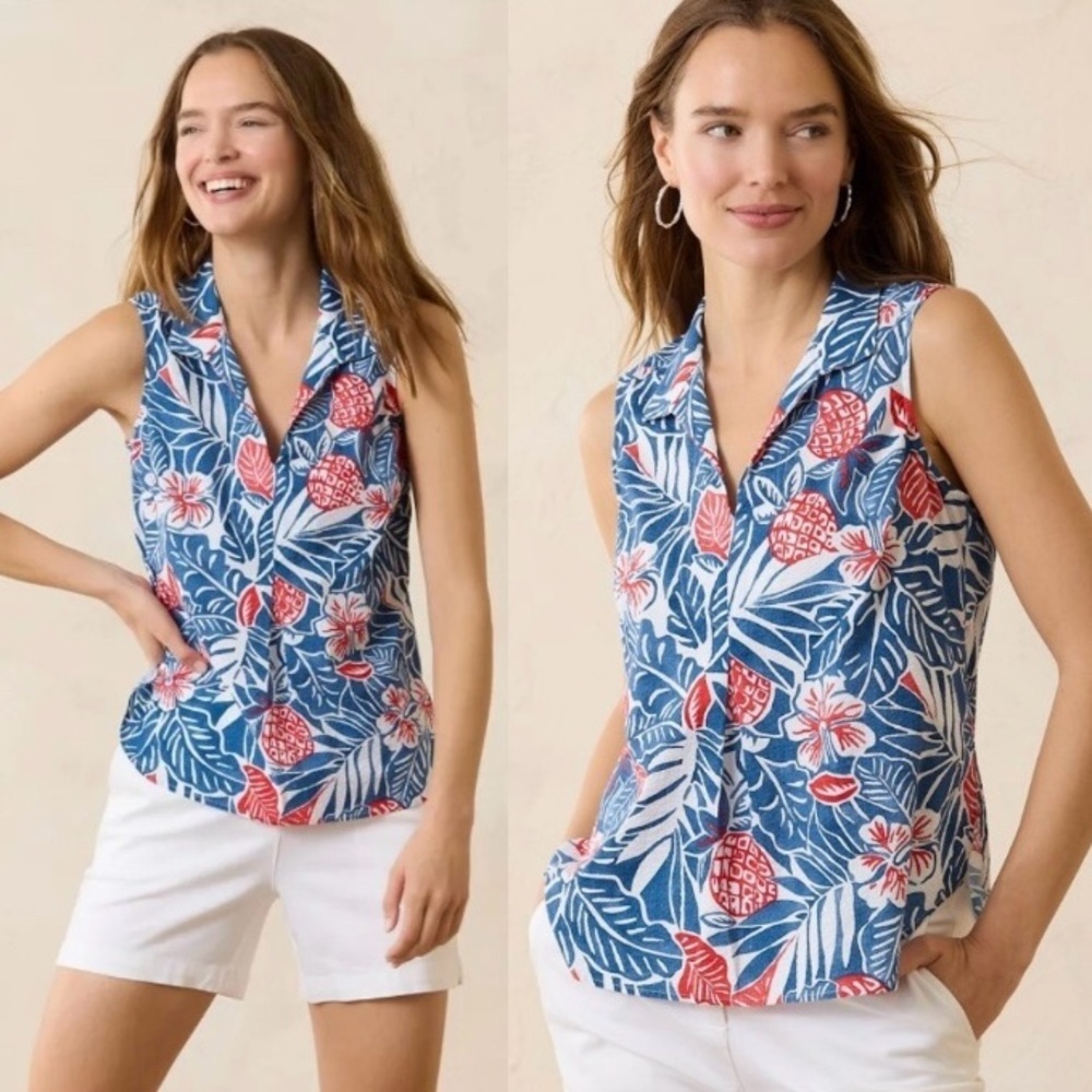 Tommy Bahama Nova Wave Coco Bay Sleeveless Top Size S
